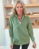 On Repeat Olive Half-Zip Pullover | SALTY WAVE *PREORDER - START SHIP DATE OCT 25TH