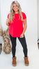 The Cora Pima Flowy Round Hem Rayon Short Sleeve Top | Zenana (7 COLORS) *DEAL*