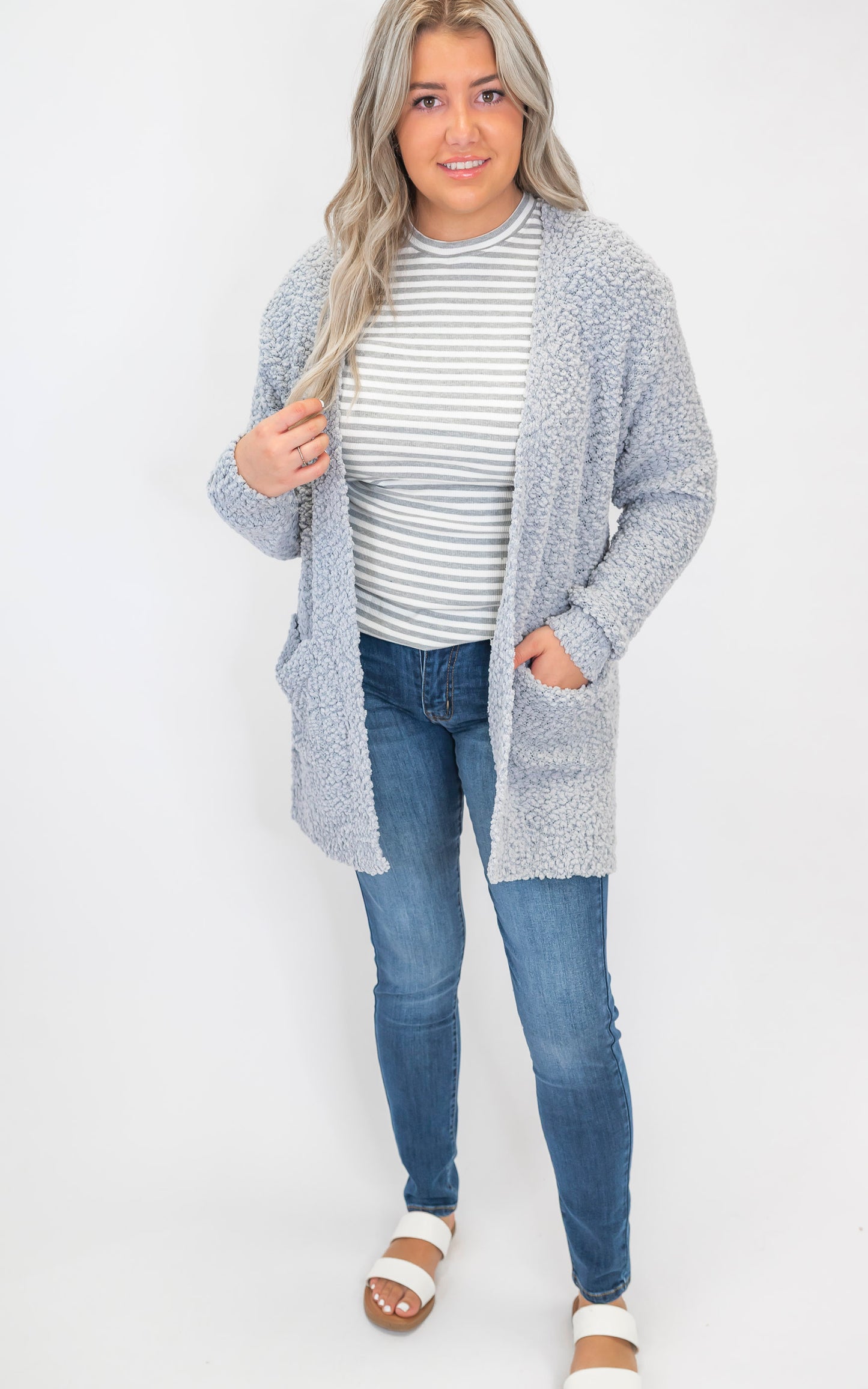 Medium Wash Mid Rise Super Skinny Denim Jeans | Kan Can