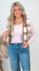 Mocha Full-zip Reversible Plaid Puffer Vest *DEAL*