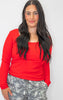 Hold Tight Scoop Neck Long Sleeve Top | SALTY WAVE