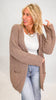 Mocha Chenille Relaxed Fit Cardigan | POL