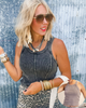 Washed Black Princess Stitch Tank Top