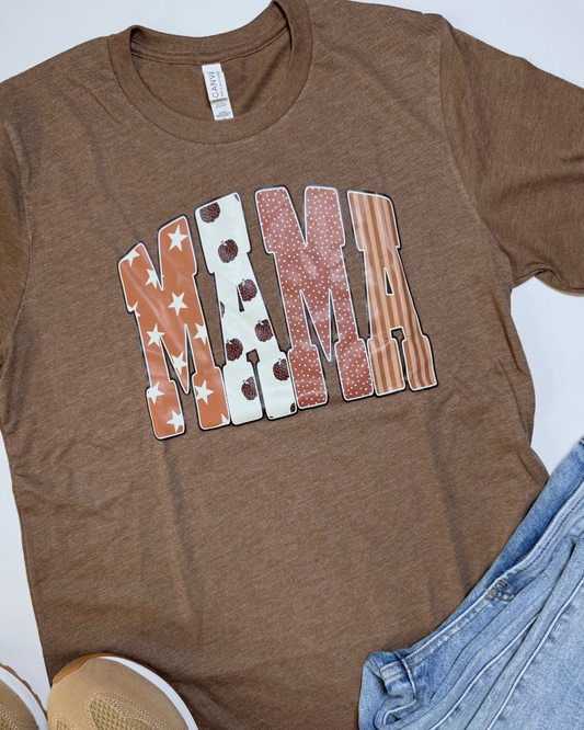 Autumn Vibes Mama Graphic T-shirt