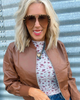 Autumn Brown Bomber Jacket