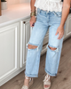 Light Mid-Rise Boyfriend Denim Jean with Cuff | Risen