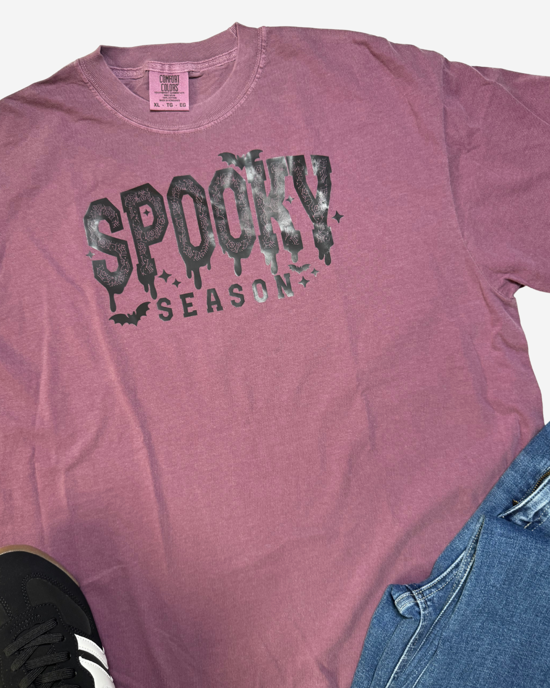 Spidery Spooky Season Garment Graphic T-shirt
