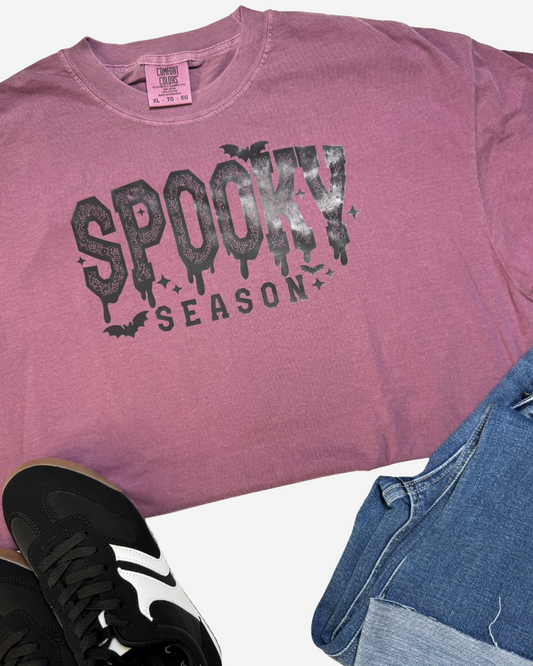 Spidery Spooky Season Garment Graphic T-shirt