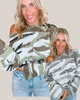 Camo Boat Neck Sweater