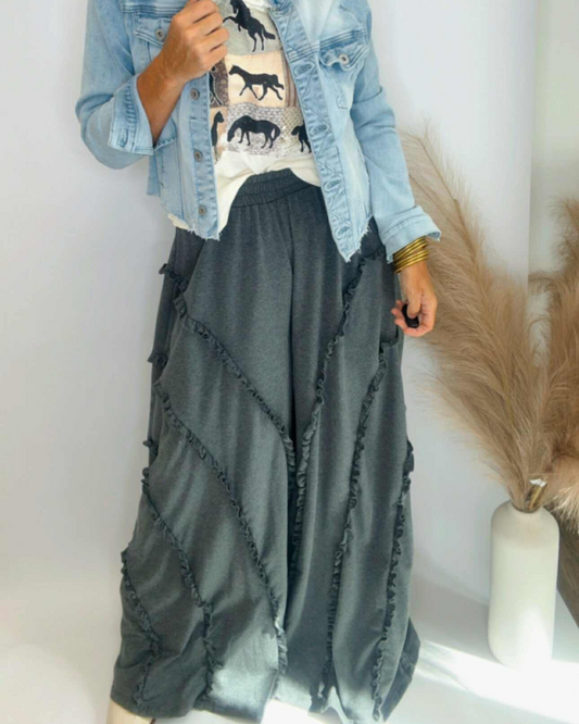 Cloud Nine Charcoal Super Wide Pants