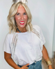 Cotton Span With Diamond Crochet Lace Detailed Top