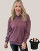 Luxeknit Rutched Sleeve Hoodie (2 COLORS)