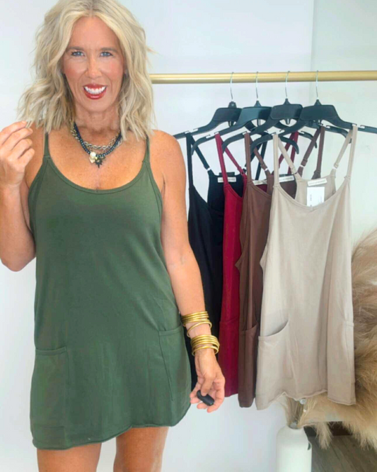 The Holly Mini Dress With Built-in Romper Liner | Zenana (7 COLORS) *DEAL*