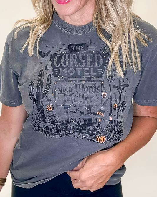 The Cursed Motel Halloween Garment Graphic T-shirt