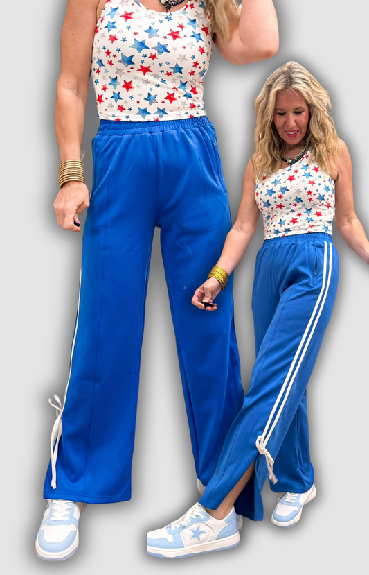 Sweet and Sporty Bow Detail Track Pants.