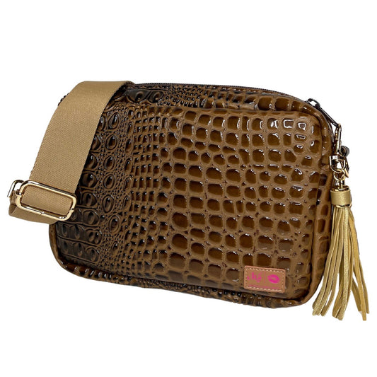 Bubble Gator Chocolate Uptown Bag | MAKEUP JUNKIE *30A SEPT COMING SOON
