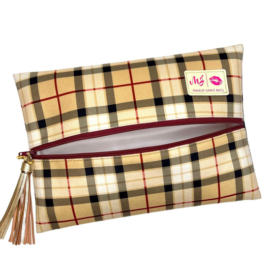 LIVE BOX- Burgundy Cream Plaid