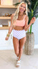 Leisure Reversible Midi Swim Bottoms | Lavender Love Check (BOTTOM ONLY) - Final Sale