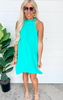 The Elena Halter Dress - Mint - Final Sale