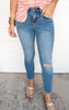 Mid Rise Cigarette Crop Denim Jeans | Mica