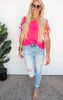 Romantic Pink Floral Sleeve Top - Final Sale