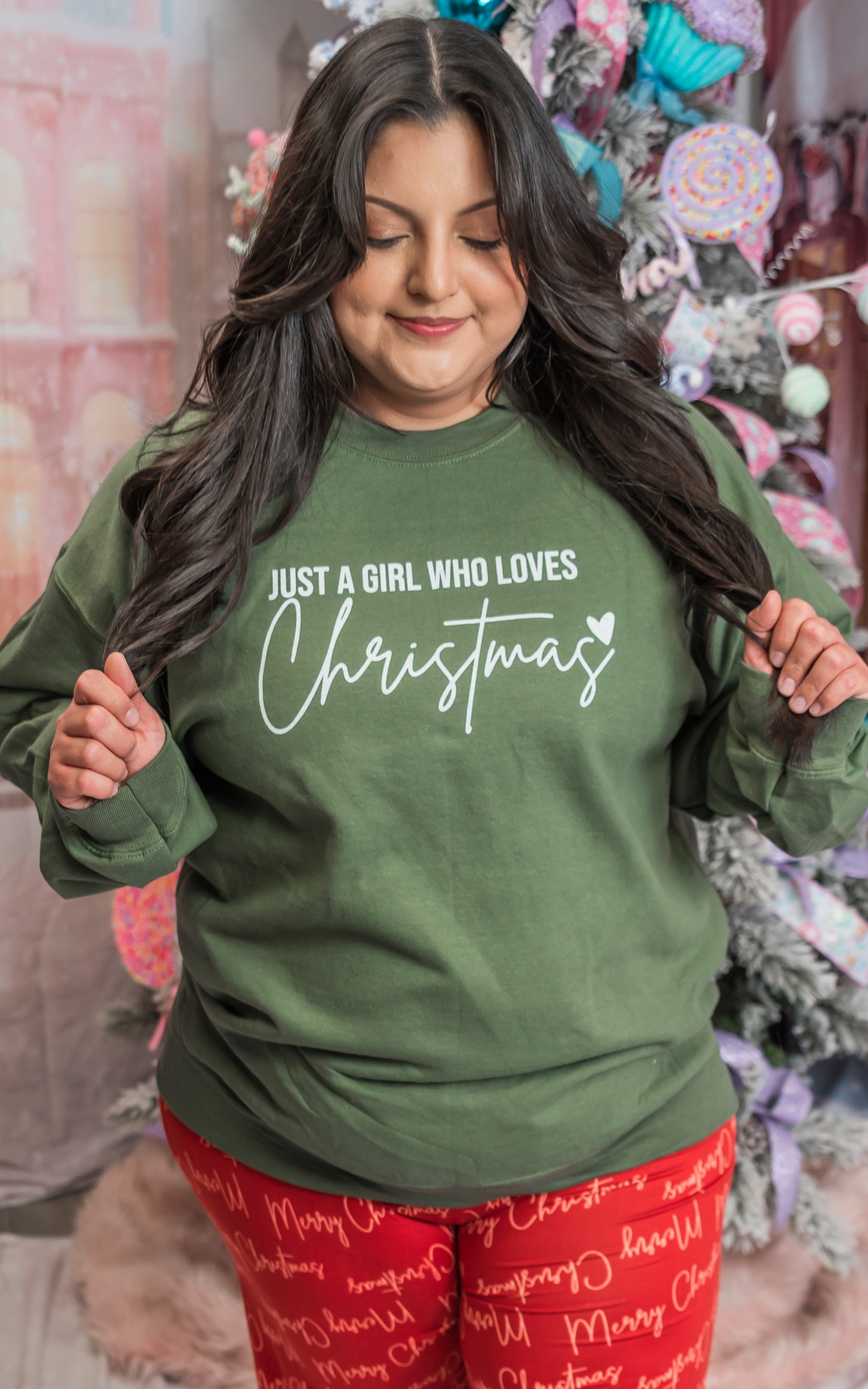 Just a Girl that Loves Christmas Crewneck Sweatshirt