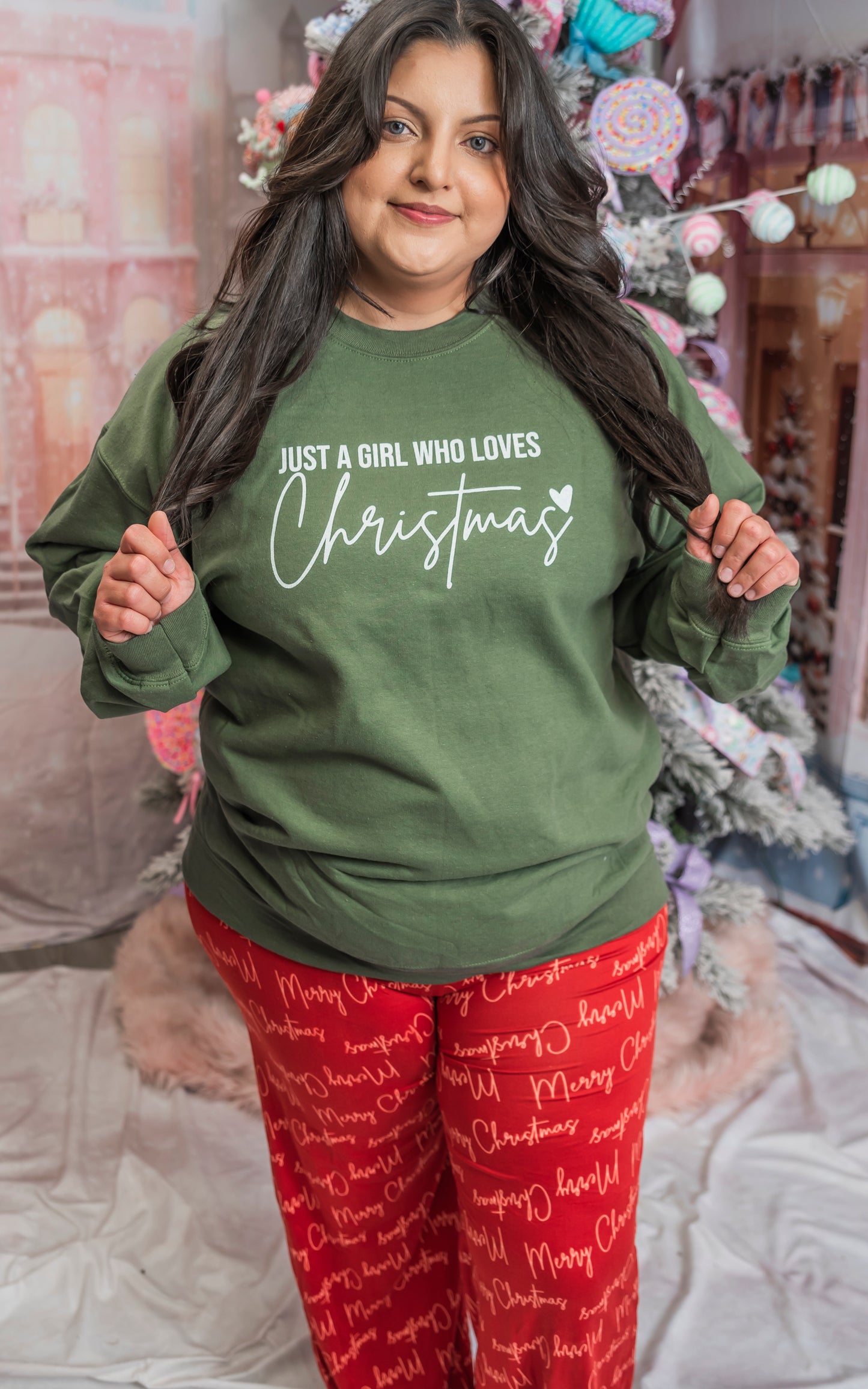 Just a Girl that Loves Christmas Crewneck Sweatshirt