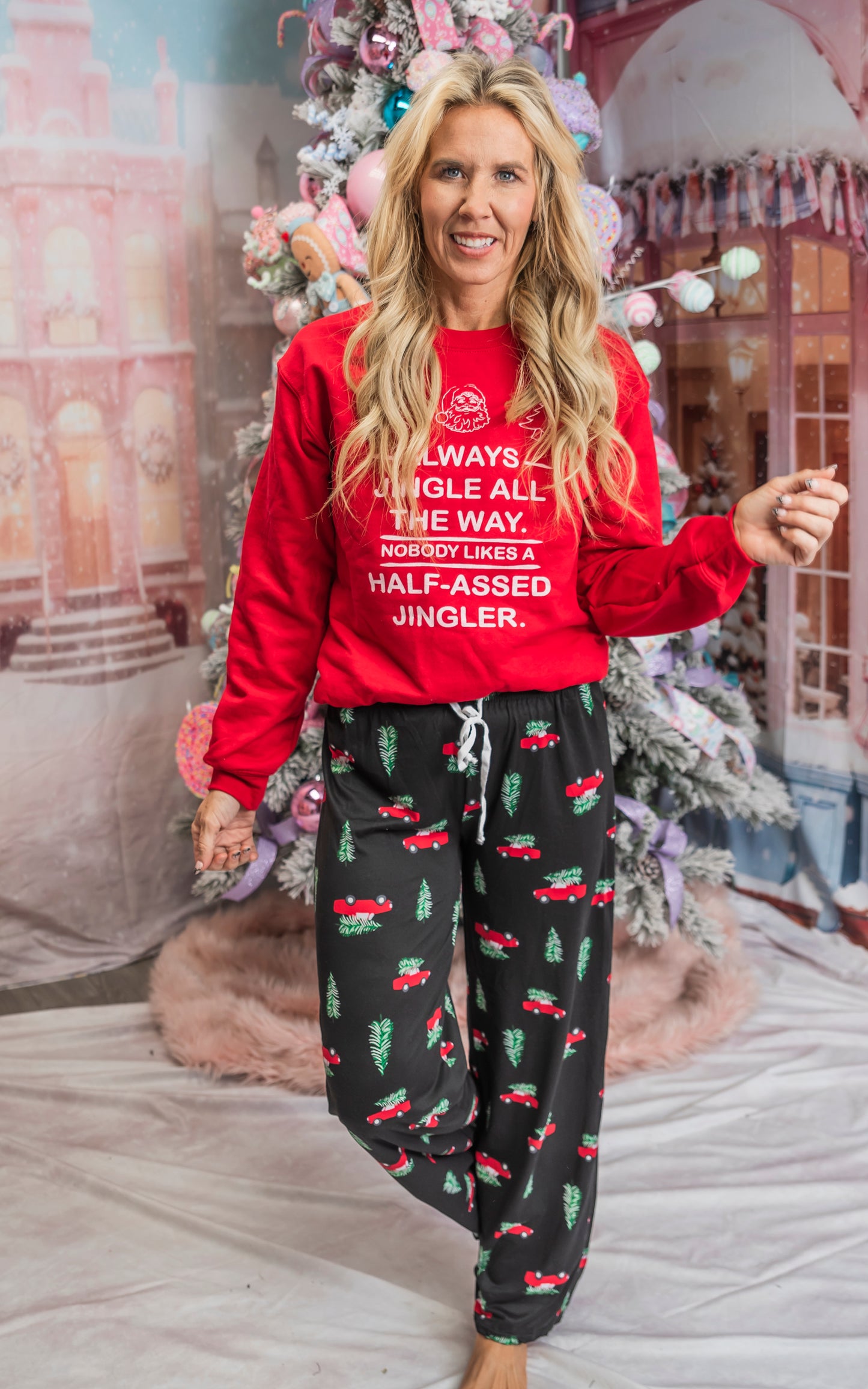 Christmas Car Hello Mello Holiday Pajama Pants - Final Sale