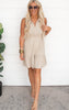 Button Down Mini Dress w/ Ruffle Hem