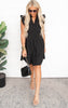 UMGEE Tiered Dress w/ Ruffle Sleeve - Black | FINAL SALE