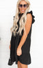 UMGEE Tiered Dress w/ Ruffle Sleeve - Black | FINAL SALE