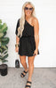 Textured Solid One Shoulder Mini Dress