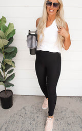 Venice Crossover Waist Leggings | Mono B