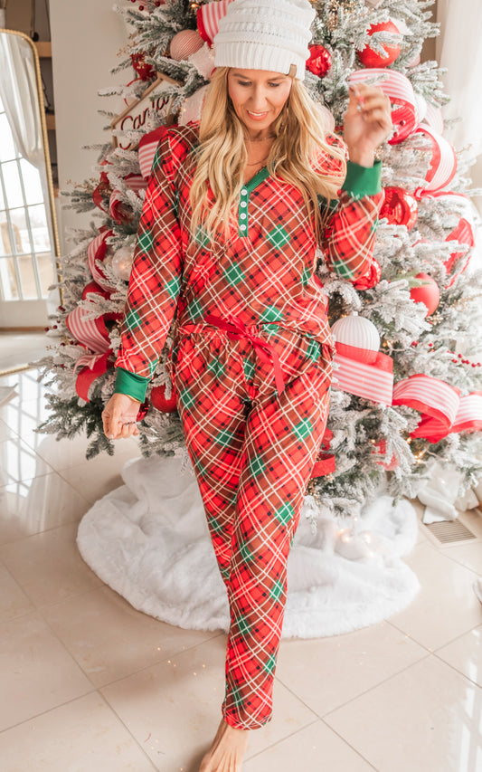 Christmas Plaid Pajama Set