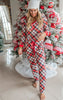 red plaid pajama set 