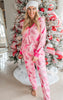 Pink Christmas Tree Pajama Set