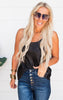 Black Leopard Sleeveless Cami Top