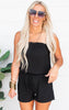 Drop Waist  Romper - Black