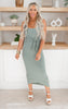 Sage Self Tie Maxi Dress