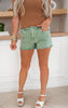 The Gypsy Green High Rise Vintage Denim Shorts | Mica