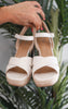 Melany Cross Strap Espadrilles Wedge Heels