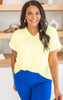 V-Neck Dolman Style Short Sleeve Blouse Top - Final Sale