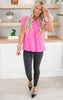 Magenta The Lizzy Short Sleeve Blouse Top