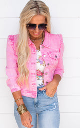 Pink Denim Jacket | Andree by Unit
