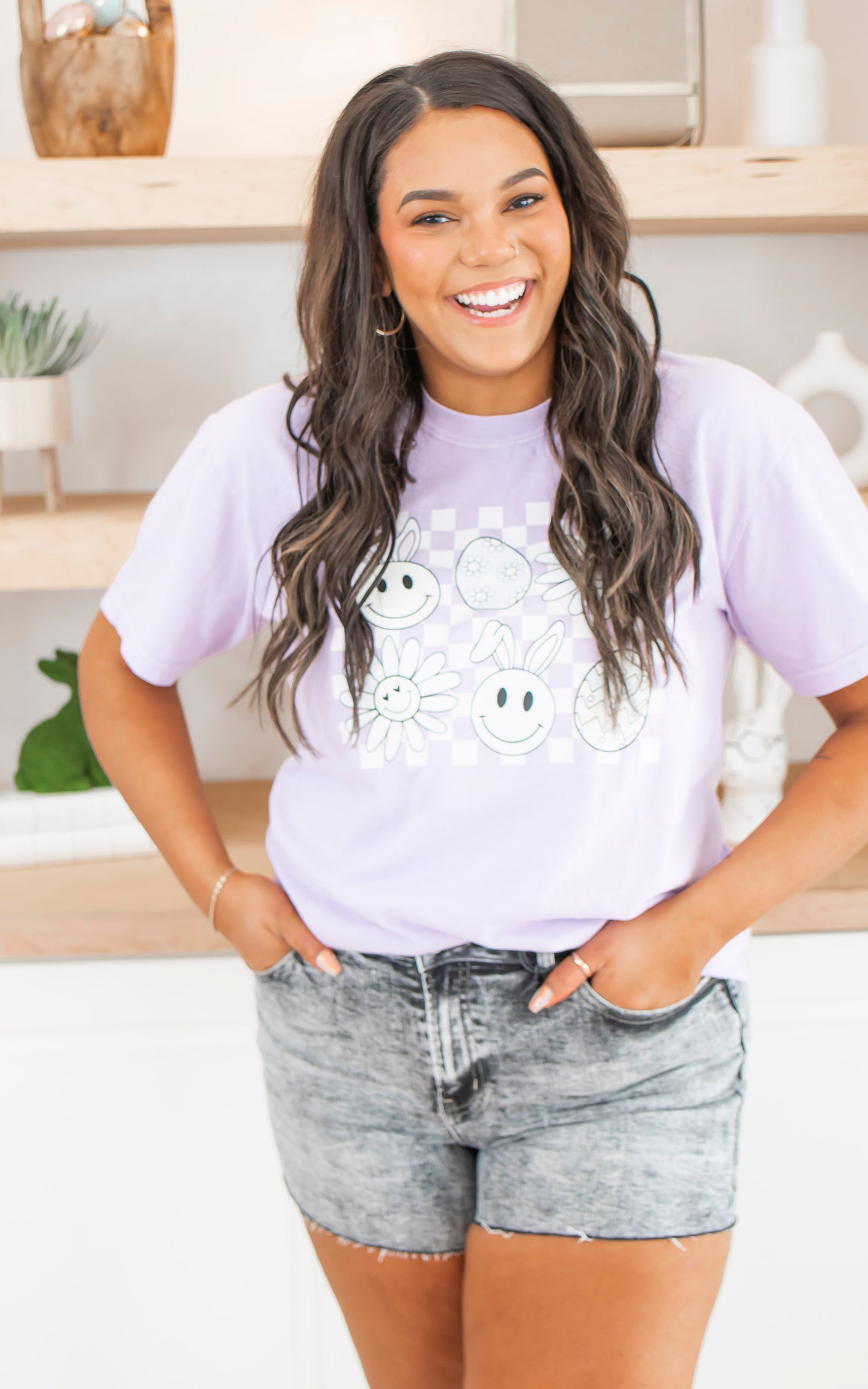 Lavender Easter Graphic T-shirt