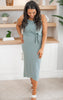 Sage Self Tie Maxi Dress - Final Sale