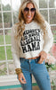 Somebody's Loud Mouth Baseball Mama Cropped Sweatshirt**