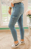 Hyperstretch Mid Rise Cargo Skinny Jeggings - YMI Final Sale