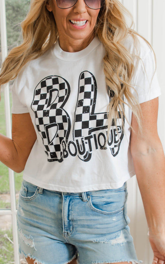 Bad Habit Boutique Crop Graphic Tee | FINAL SALE