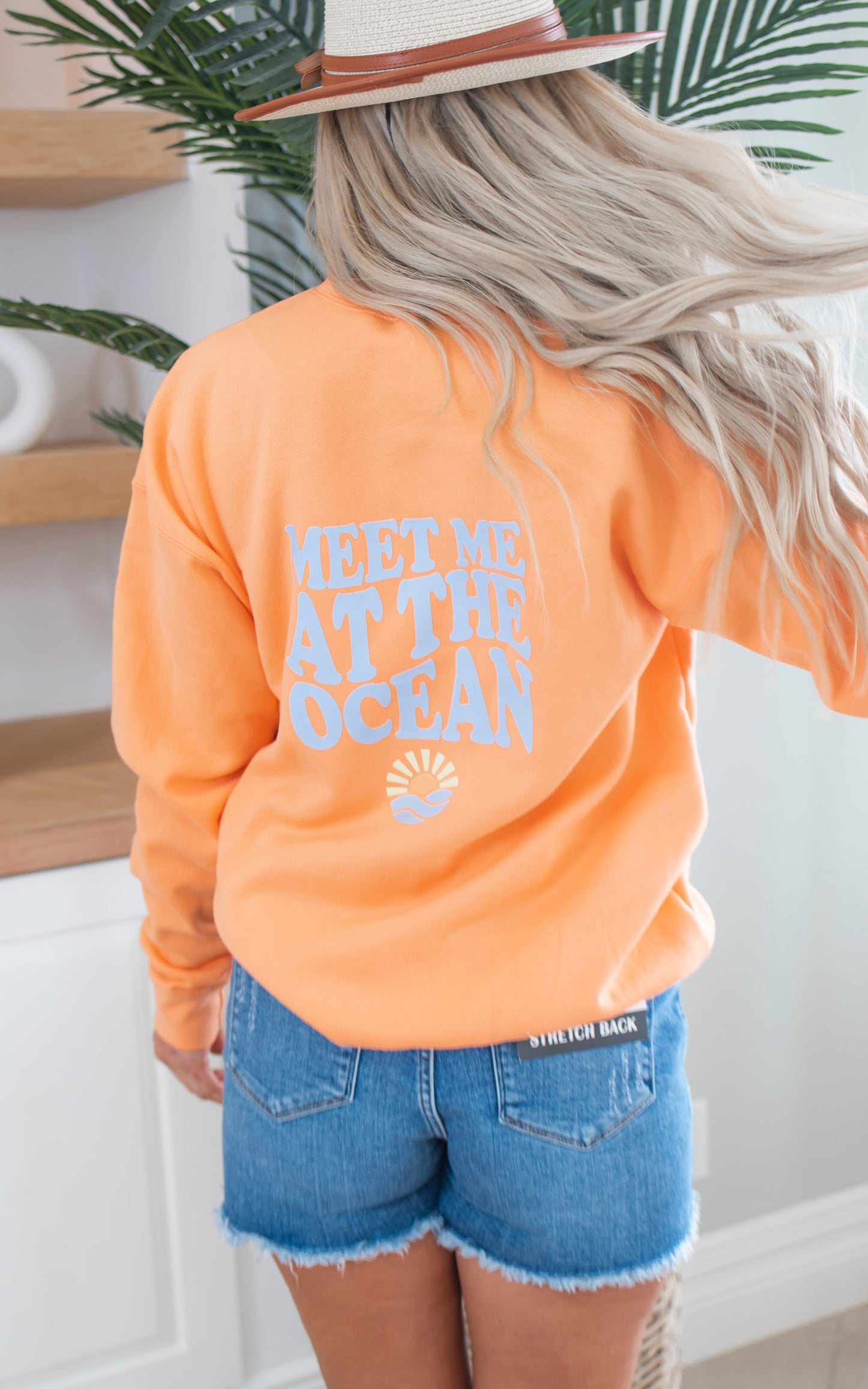 Meet Me at the Ocean Graphic Crewneck Sweatshirt*